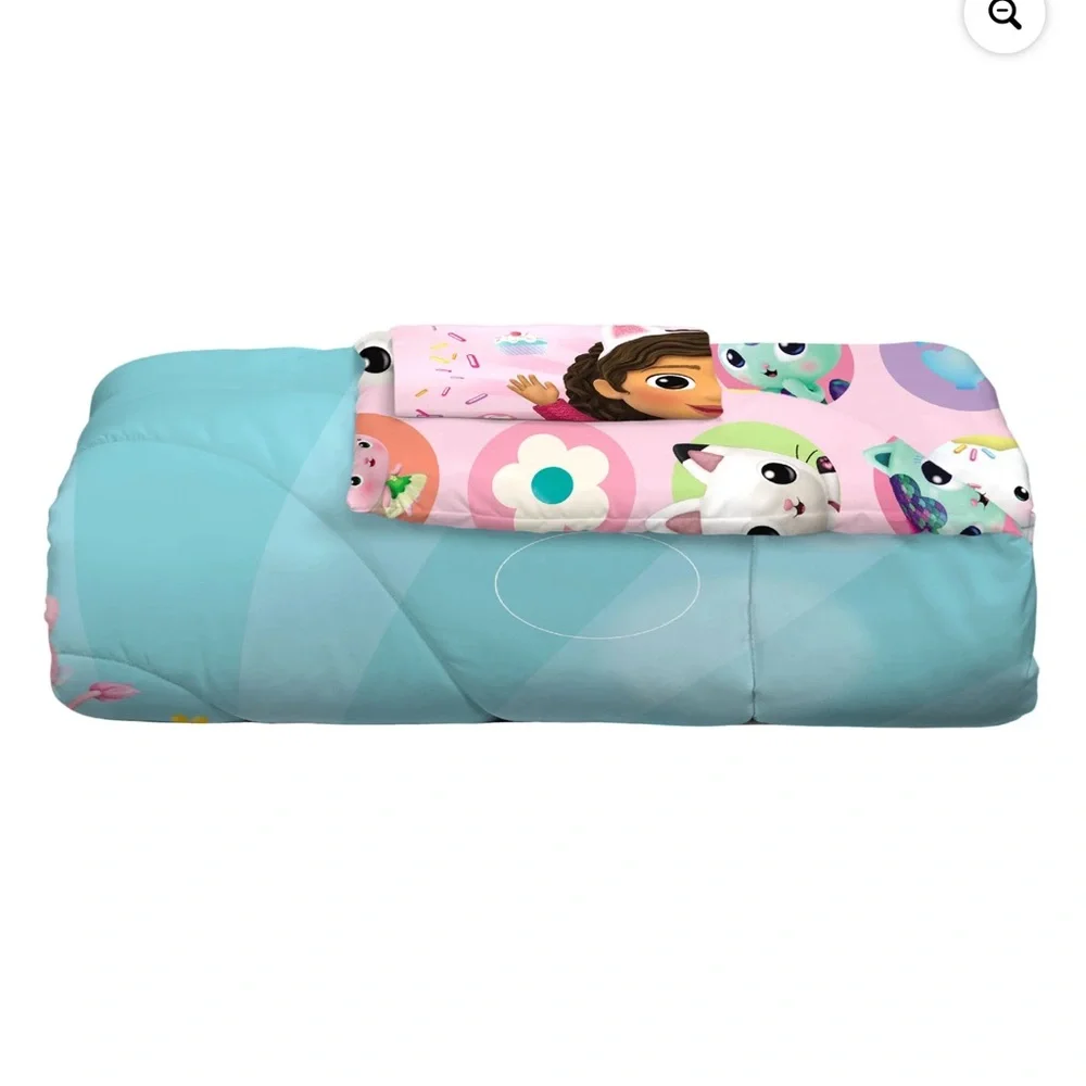 Gabby'S Dollhouse Kids 2-Piece Twin/Full Comforter Set, Reversible, Microfiber